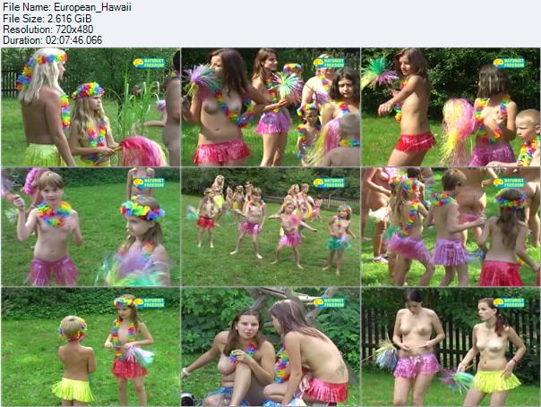 Nudism video (family naturism) - European hawaii