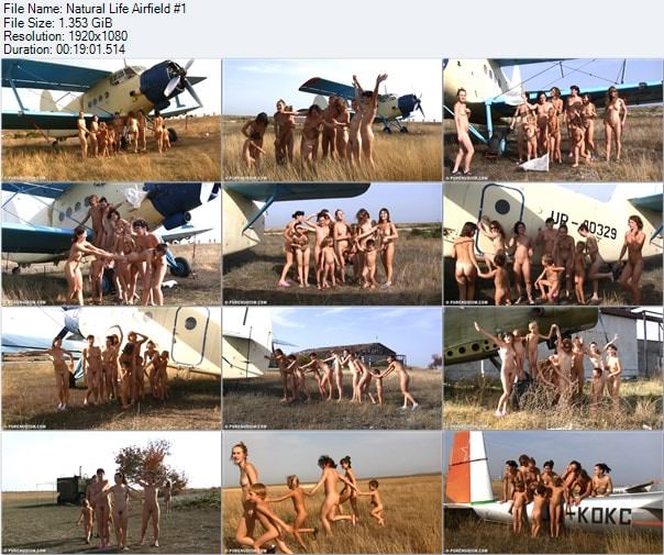 Nudism video (family naturism) - Natural life airfield [vol 1]